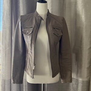 MICHAEL Michael Kors Brown Leather Jacket